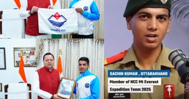 एवरेस्ट विजेता कैडेट सचिन कुमार मिले मुमं धामी से, देश का मान बढाने का वादा